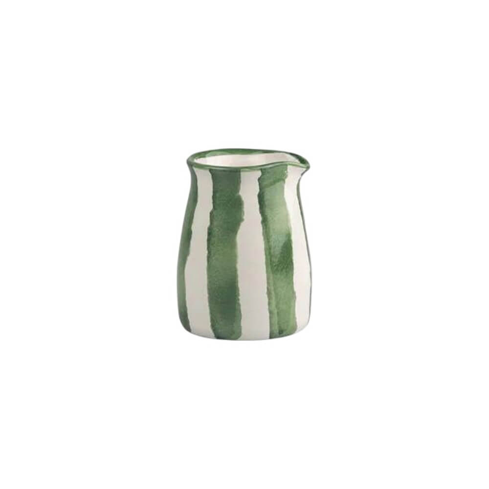Selbrae House Green Stripe Small Ceramic Jug
